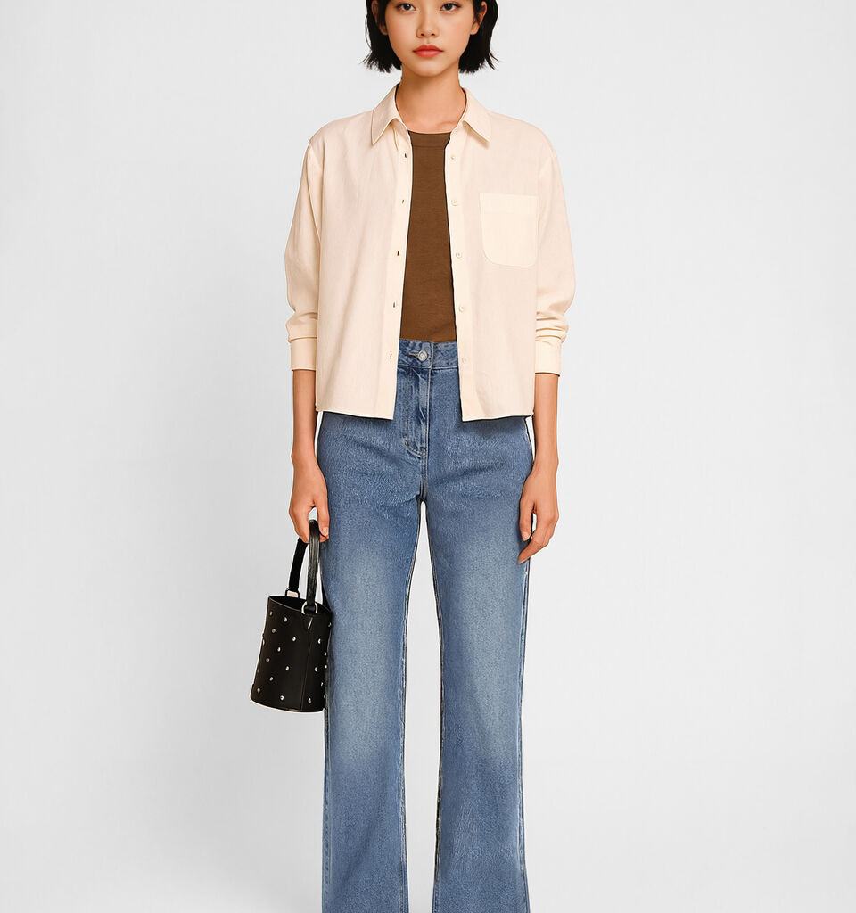 TROUSERS - sisley k jeans flare & bootcuts - Blue | Sisley K image number 1